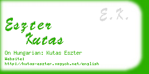 eszter kutas business card